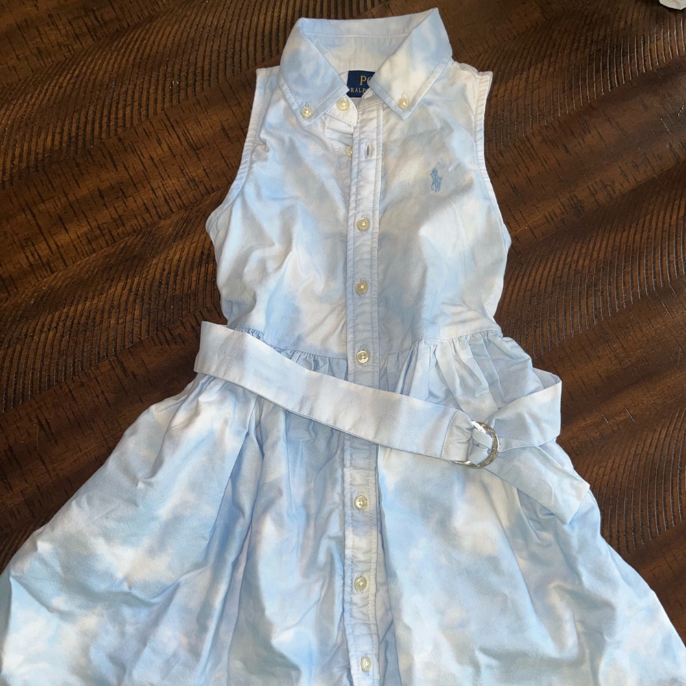 Ralph Lauren Kids Casual Polo Dress - Light Blue